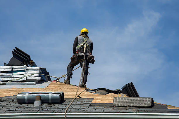 Professional Gutter Installation technician working in Quincy, WA